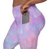 Honeycomb Hustle Texture Crossover Leggings with Pockets